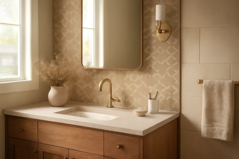 Bathroom Backsplash and Tile Trends planning inspiration with a finished kitchen or bathroom scene