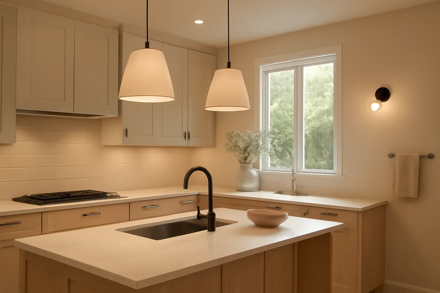 Best Kitchen Lighting Layers planning inspiration with a finished kitchen or bathroom scene