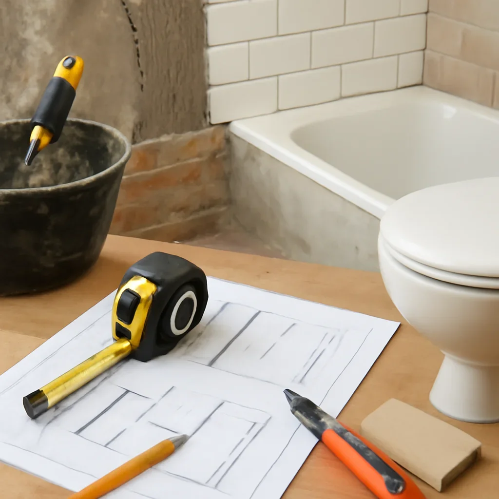 How to Budget for a Bathroom Renovation close-up image showing practical renovation details and materials