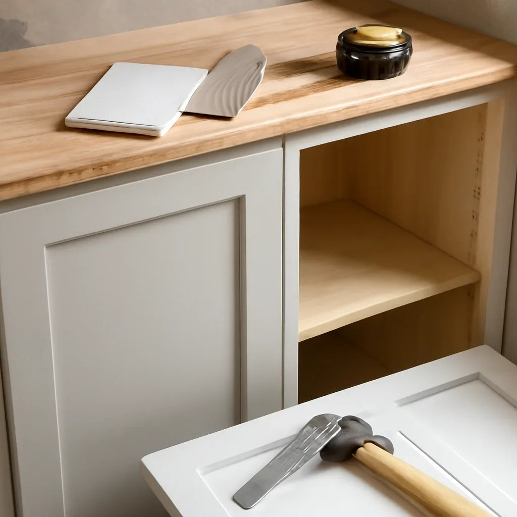 How to Choose Kitchen Cabinets close-up image showing practical renovation details and materials