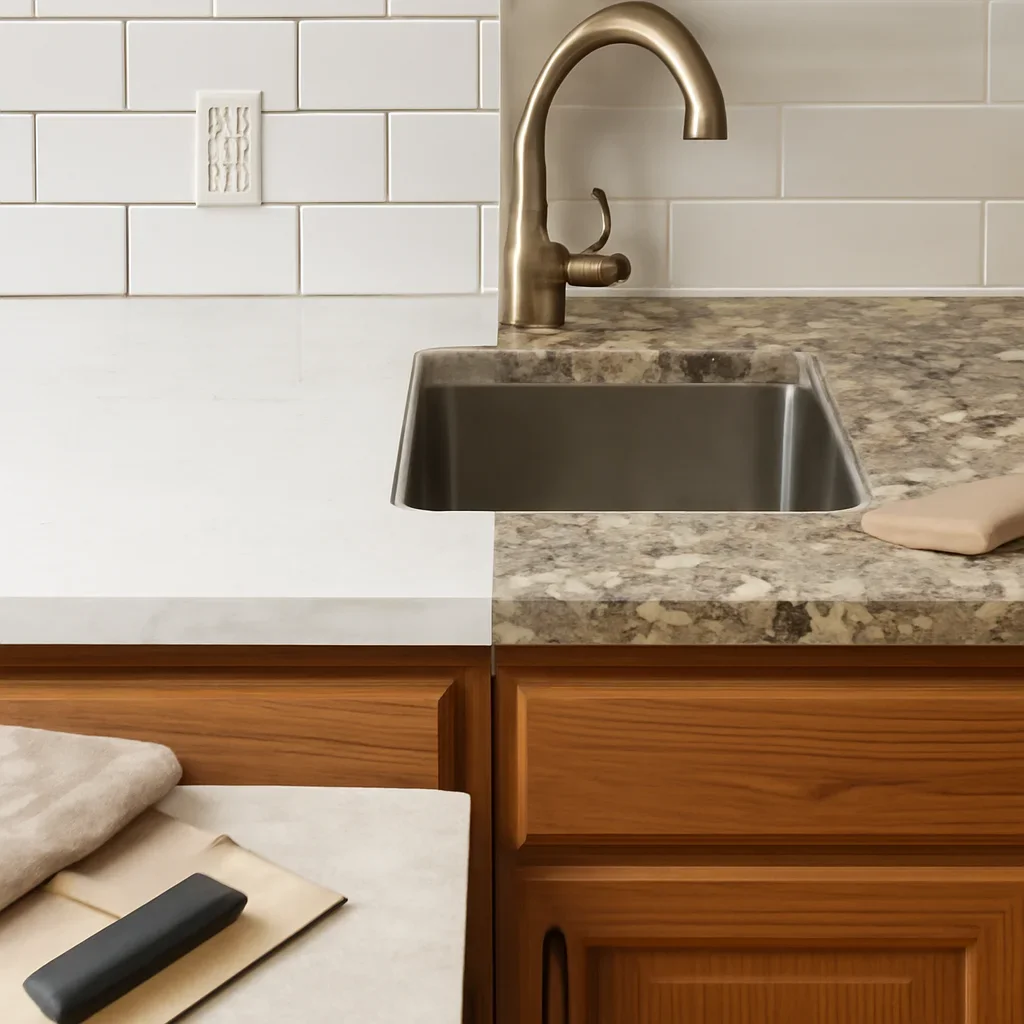 Quartz vs Granite for Ontario Homes close-up image showing practical renovation details and materials