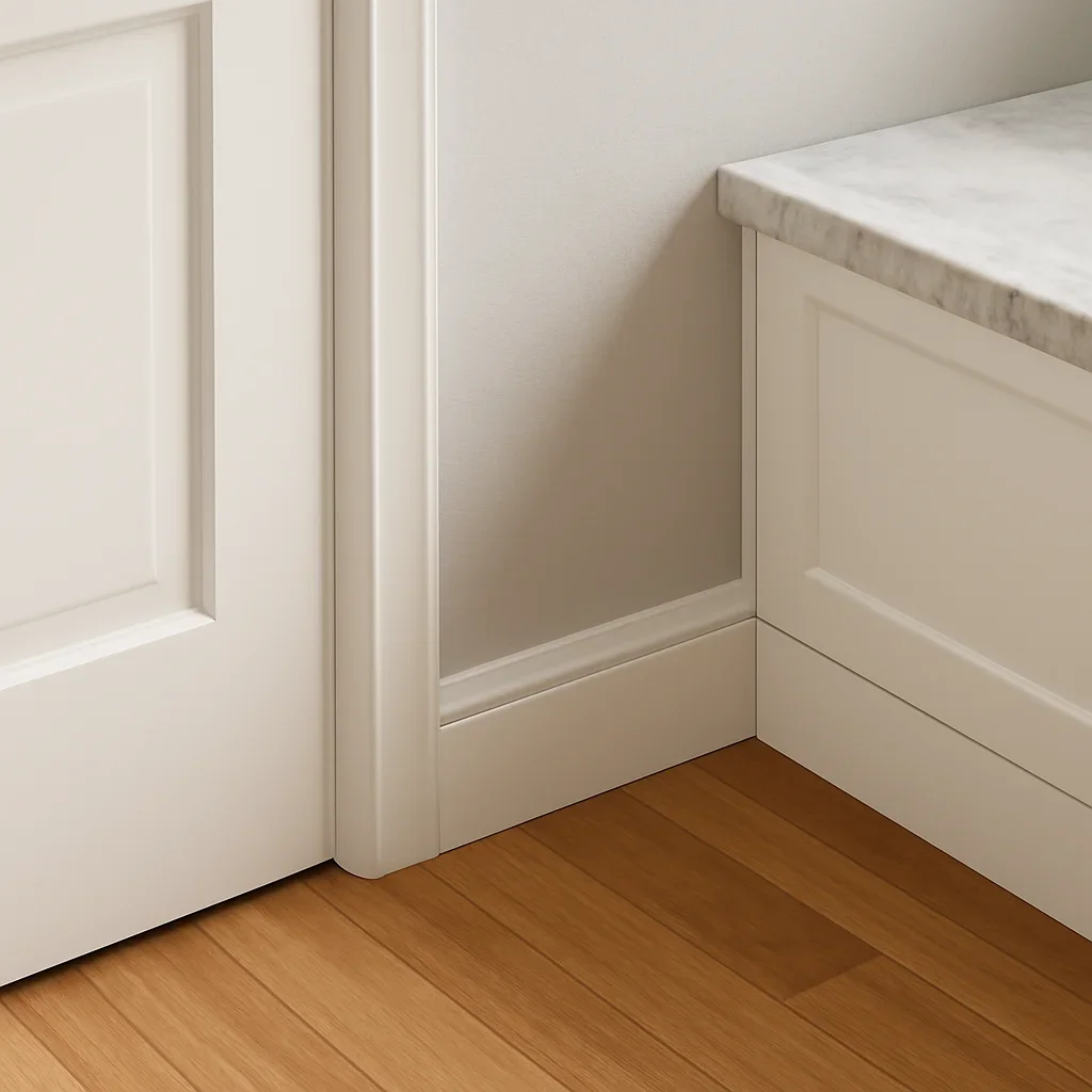 Contact materials and finish details shown in a close residential setting
